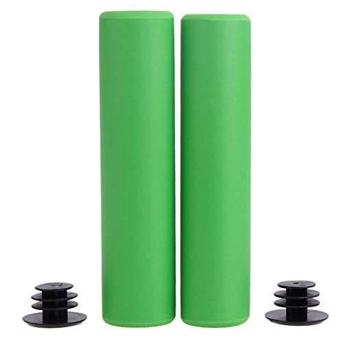 Amazingdeal365 Puños para Manillar de Bicicleta de Silicona para MTB Bicicleta (Verde)