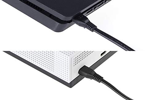 Amazon Basics - Cable de alimentación de repuesto para PS4 y Xbox One S/X - 1,82 m Negro