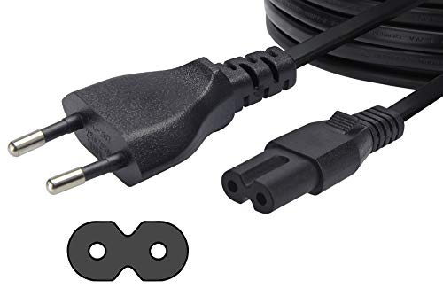 Amazon Basics - Cable de alimentación de repuesto para PS4 y Xbox One S/X - 1,82 m Negro