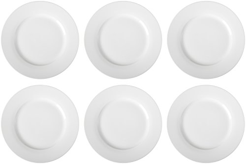 Amazon Basics - Juego de 6 platos llanos