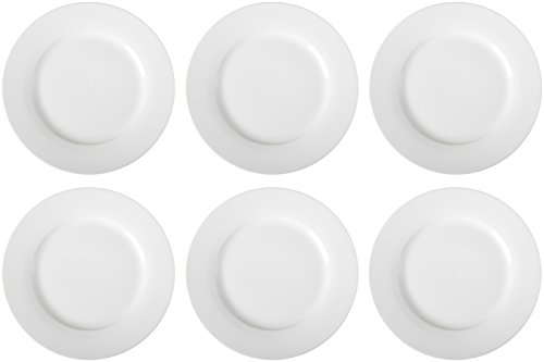Amazon Basics - Juego de 6 platos llanos
