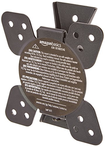 Amazon Basics - Soporte inclinable de montaje en pared para televisores de 12" a 39"