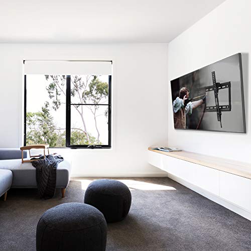 Amazon Brand - Eono Soporte TV Pared Inclinable, Soporte de Televisión para Muchos 37-70 Pulgadas LED, LCD, OLED y Plasma Televisores de hasta VESA 600x400mm y 60kg, con Tacos Fischer, PL2268-LK