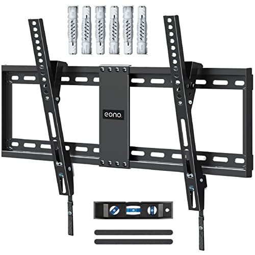 Amazon Brand - Eono Soporte TV Pared Inclinable, Soporte de Televisión para Muchos 37-70 Pulgadas LED, LCD, OLED y Plasma Televisores de hasta VESA 600x400mm y 60kg, con Tacos Fischer, PL2268-LK