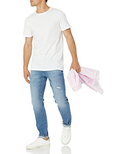 Amazon Essentials 6-Pack Crewneck Undershirts Camisa, Blanco (White), Large