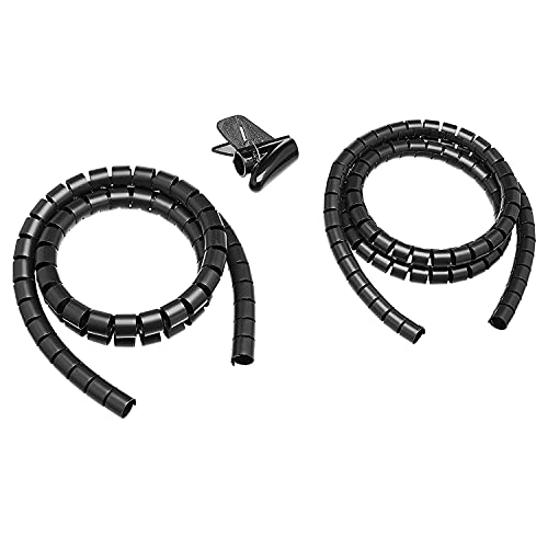AmazonCommercial - Fundas para ordenar cables, 152,40 cm, negro (2 unidades)