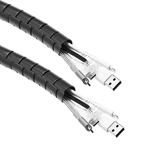AmazonCommercial - Fundas para ordenar cables, 152,40 cm, negro (2 unidades)