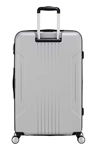 American Tourister Tracklite - Spinner L Expandible Maleta, 78 cm, 105/120 L, Plata (Silver)