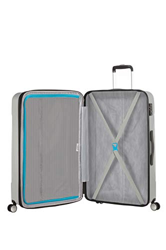 American Tourister Tracklite - Spinner L Expandible Maleta, 78 cm, 105/120 L, Plata (Silver)