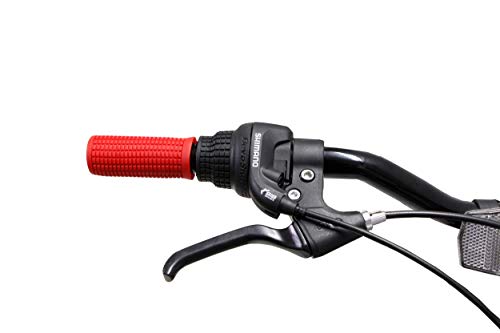 AMIGO Rock VVT - 24 pulgadas, 18 velocidades Shimano Mountainbike, color negro y rojo