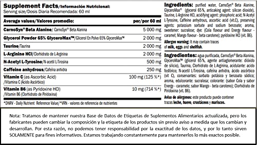 Amix - Cellup Shot - Suplemento Alimenticio - Contiene Cafeína - Aumenta la Fuerza y Congestión Muscular - Fórmula Pre-Entrenamiento - Nutrición Deportiva - Sabor a Cola - 20 Viales de 60 ml