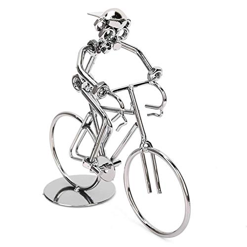 AMONIDA 【Venta del día de la Madre】 Modelo de Ciclista Vintage de Metal, Modelo de Adornos de Bicicleta de Metal, decoración de Escritorio para el hogar, para decoración de Escritorio de Regalo pa