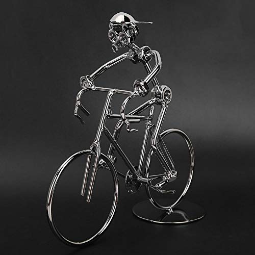 AMONIDA 【Venta del día de la Madre】 Modelo de Ciclista Vintage de Metal, Modelo de Adornos de Bicicleta de Metal, decoración de Escritorio para el hogar, para decoración de Escritorio de Regalo pa