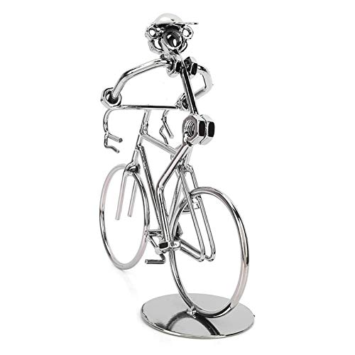 AMONIDA 【Venta del día de la Madre】 Modelo de Ciclista Vintage de Metal, Modelo de Adornos de Bicicleta de Metal, decoración de Escritorio para el hogar, para decoración de Escritorio de Regalo pa