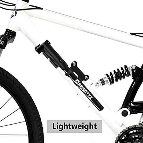 AMZOON Bomba Bicicletas Inflador Bici Adicional Manguera Mini Hinchador Bicis Bomba de Aire Bicicleta per BMX MTB Adaptador Válvulas Presta & Schrader