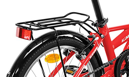 Anakon Folding Sport Bicicleta Plegable, Adultos Unisex, Rojo
