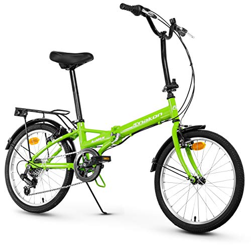 Anakon Folding Sport Bicicleta Plegable, Adultos Unisex, Verde