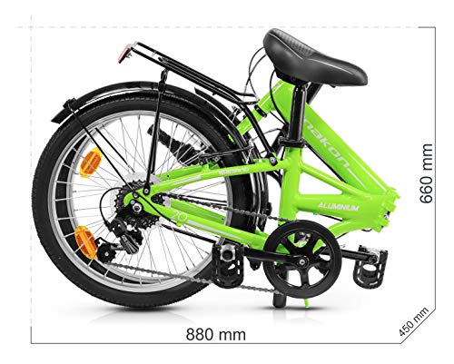 Anakon Folding Sport Bicicleta Plegable, Adultos Unisex, Verde