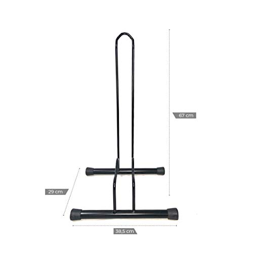 ANDRYS – Aparcamiento de Bicicletas de Suelo, 1 plaza, para Ruedas de 6cm, Acero pintado semi-brillante, para exteriores e interiores