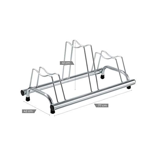 ANDRYS - Soporte para Bicicletas de Suelo para exteriores e interiores - Aparcamiento para Bicicletas de suelo de hasta 3 Plazas Galvanizado en frío