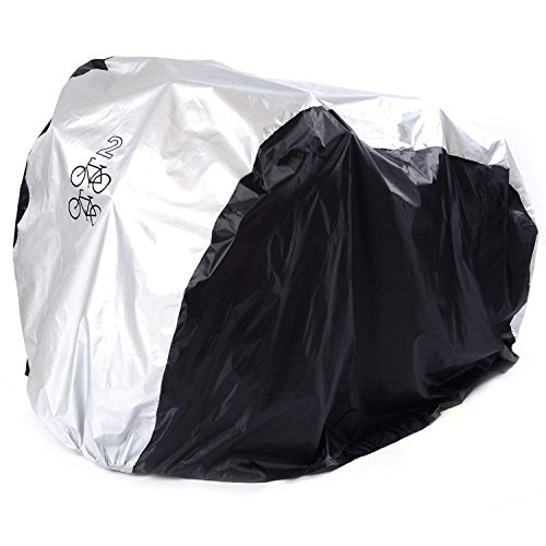 ANFTOP Funda para Bicicleta Funda Protector de Bici Polyester Cubierta Impermeable de Bicicleta para Dos Bicicletas de 200 x 75 x 110 cm