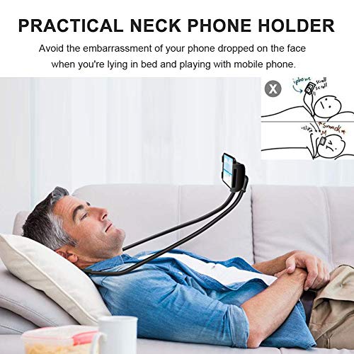 ANGGO Soporte de teléfono móvil para el Coche con Manos Libres para el Cuello Soporte para iPhone Samsung Smartphones