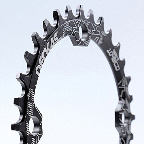 Anillo ovalado de cadena de aluminio MTB marca Grofitness para reparar bicicletas, negro, Oval 32T