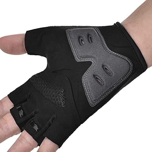 ANLILUCK Guantes de Ciclismo de Medio Dedo,Guantes de Bicicleta de MontañA Transpirables y Amortiguadores Antideslizantes,Guantes de Ciclismo Unisex