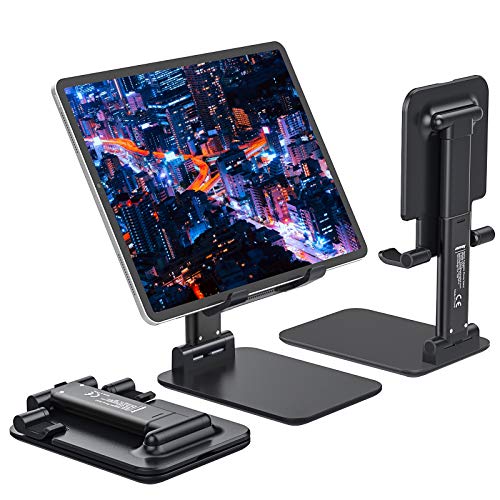 Anozer Soporte Tableta,Soporte iPad Mesa Plegable para iPad2021/iPad Pro12.9/11/10.2/10.5/9.7,iPad Mini2/3/4, iPad Air 2/3/4,Tableta Huawei,Samsung,Xiaomi,Lenovo,Switch,Kindle,Teléfonos iPhone/Android