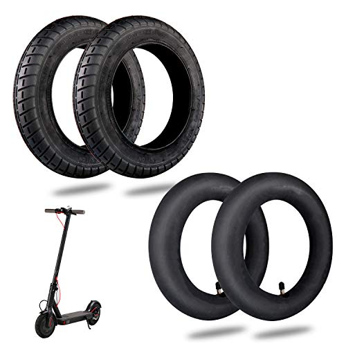 ANSENI® Pack Cámara de Aire 10" y Ruedas de 10 Pulgadas de Reemplazo para Patinete Electrico de 10 Pulgadas,Neumáticos de Repuestos, Actualización de la Rueda Xiaomi M365 8,5" a 10"