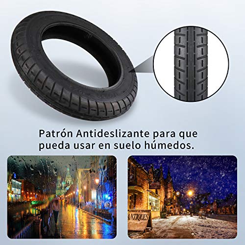 ANSENI® Pack Cámara de Aire 10" y Ruedas de 10 Pulgadas de Reemplazo para Patinete Electrico de 10 Pulgadas,Neumáticos de Repuestos, Actualización de la Rueda Xiaomi M365 8,5" a 10"