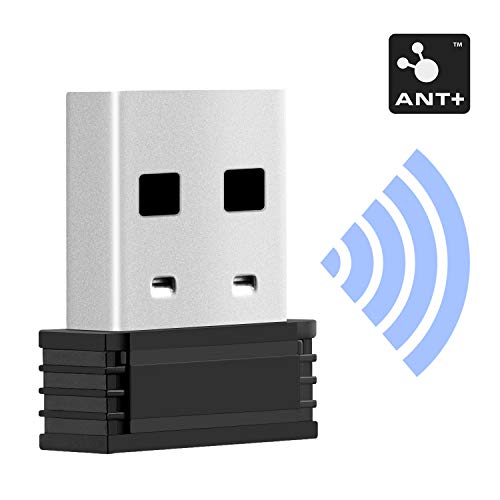 Ant+ Dongle Adaptador USB Receptor Ant Stick para Zwift, TacX, Wahoo, The Sufferfest, TrainerRoad, CycleOps Virtual Trainer, Rouvy, Trabajo con Rodillo de Entrenamiento