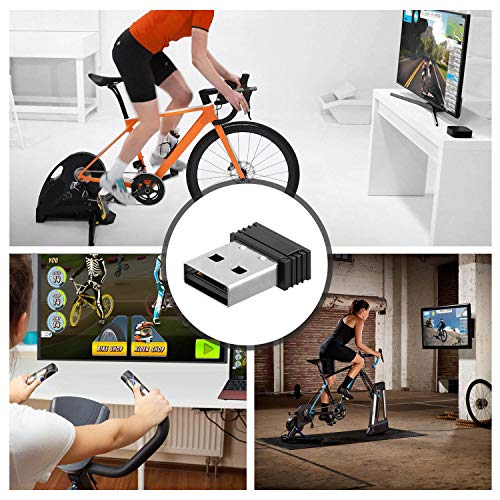 Ant+ Dongle Adaptador USB Receptor Ant Stick para Zwift, TacX, Wahoo, The Sufferfest, TrainerRoad, CycleOps Virtual Trainer, Rouvy, Trabajo con Rodillo de Entrenamiento