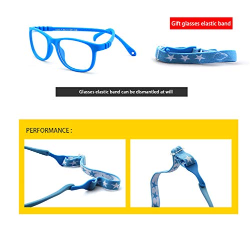 Anti Luz Azul Gafas para Niños Silicona peso Ligero flexible Anti Fatiga de Ojos Marco Lentes Transparentes TR90 Ultralight