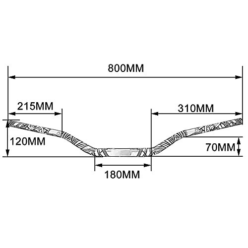 AnXin - Manillar de 28 mm + abrazadera elevadora + almohadilla + empuñaduras para motocicleta enduro (Dirt Bike Off), carretera, motocross (Pit Bike), Honda, KTM, Yamaha, Kawasaki, Suzuki