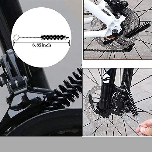 Anyingkai 9 Pcs Kit de Cepillos Para Bicicleta,Kit Limpieza Bicicleta Mtb,Kit limpieza Bicicleta Carretera,Cepillo Limpiador de Cadena de Bicicleta