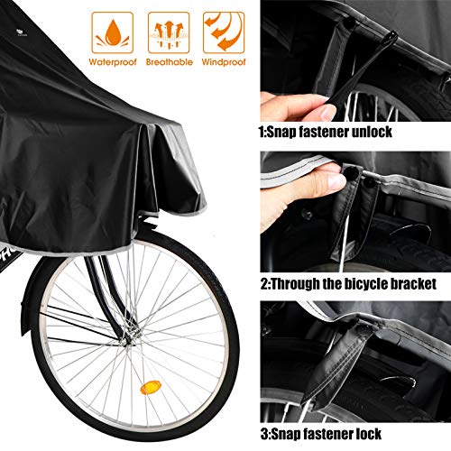 Anyoo Capas de Ciclismo Impermeables Portátiles Ligeras Poncho de Lluvia Bicicleta Compacta Unisex Reutilizable para Mochileros de Camping al Aire Libre