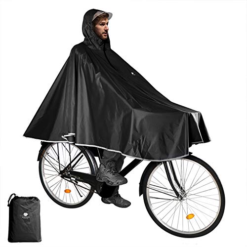 Anyoo Capas de Ciclismo Impermeables Portátiles Ligeras Poncho de Lluvia Bicicleta Compacta Unisex Reutilizable para Mochileros de Camping al Aire Libre