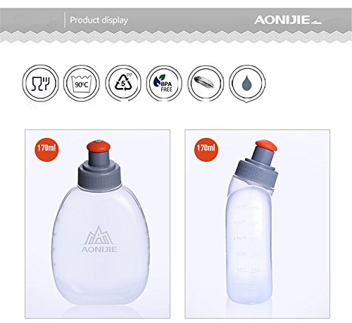 AONIJIE 2 Unidades 170/250 ml Botellas para Running Senderismo Marathon (170ML)