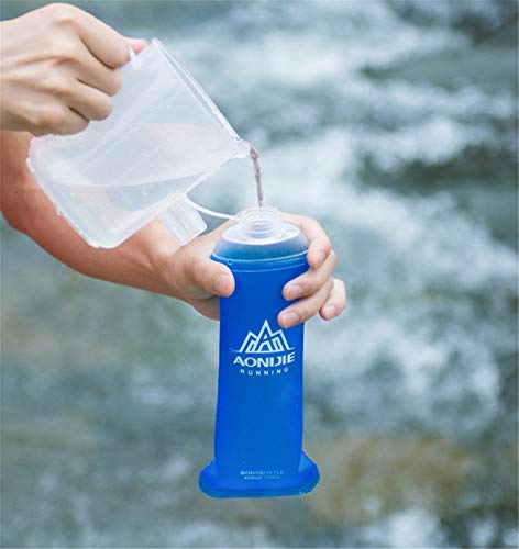 AONIJIE 450ml/500ml Soft Flask TPU Botella Bolsa de Hidratación s Ideal para Mochila de Hidratación para Correr Ciclismo Senderismo (450ML-2PCS)