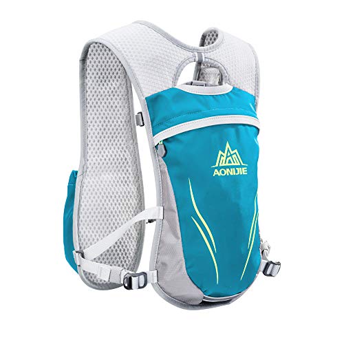 AONIJIE Unisex 5.5L Running Race Hidratación Chaleco Hidratación Pack Mochila (Green)