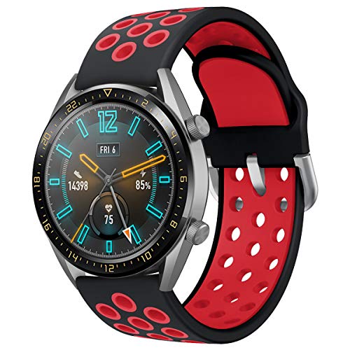 AOTVIRIS Compatible con Correa Huawei Watch GT 2 46mm/GT 2 Pro/Huawei Watch GT 2e/Huawei Watch GT Sport/Active/Elegant/Fashion 22mm Banda Silicona Pulsera para Galaxy Watch 46mm/Gear S3 Frontier