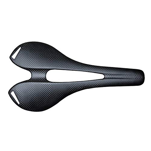 AOZAX Sillín de Bicicleta 3K Full Fiber Fiber Bicycle Saddle Road MTB Cojín de Bicicletas Mate del Asiento del Asiento del Carter en la Bicicleta 275 * 143mm Piezas de Ciclismo Cómodo y Estable