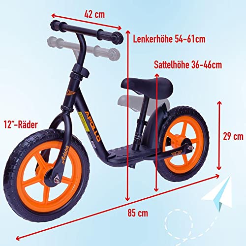 Apollo Aviator Bicicleta sin Pedales de 12 Pulgadas – Bici sin Pedales – Bicicleta de Equilibrio para Niñas y Niños – Bicicleta de Aprendizaje para Niños Pequeños