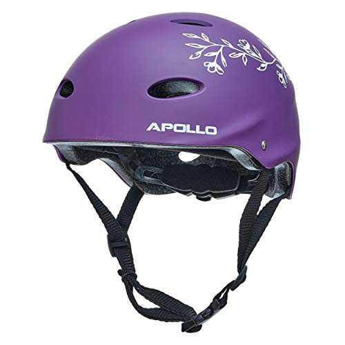 Apollo Casco para Bicicleta – Casco para Snowboard – Casco Ajustable para Skate Patinete MBX con Rueda de Ajuste – Casco para Niños y Adultos – Diversidad de Colores y Tallas