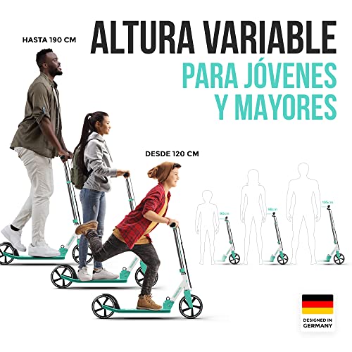 Apollo Patinete Urbano XXL Phantom Pro - Patinete de Grandes Ruedas de 200 m – City Scooter Plegable y Ajustable para Niños y Adultos