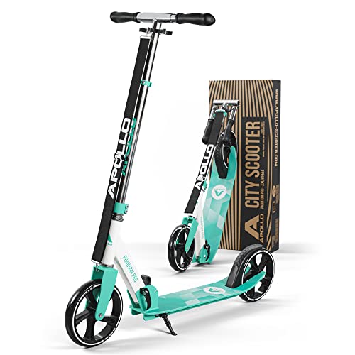 Apollo Patinete Urbano XXL Phantom Pro - Patinete de Grandes Ruedas de 200 m – City Scooter Plegable y Ajustable para Niños y Adultos