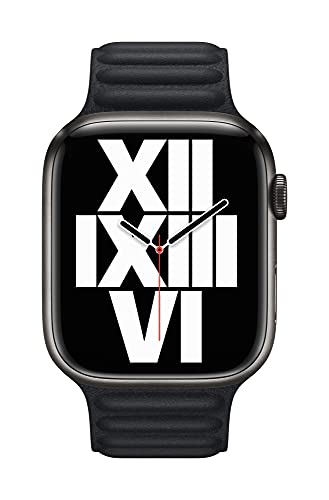 Apple Watch Correa de eslabones de Piel Medianoche (45 mm) - Talla S/M