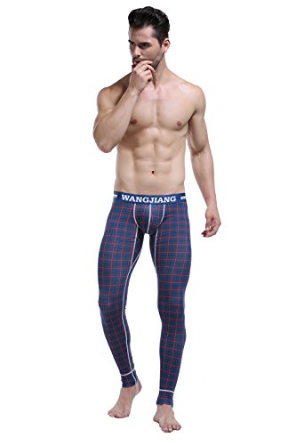 ARCITON Hombre Pantalones Largos Calzoncillos Cómoda y Suave Ropa Interior Térmica Hombre Leggins L(Cintura: 81cm-88cm) 5005CKU Cuadros