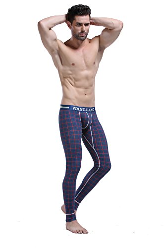 ARCITON Hombre Pantalones Largos Calzoncillos Cómoda y Suave Ropa Interior Térmica Hombre Leggins L(Cintura: 81cm-88cm) 5005CKU Cuadros